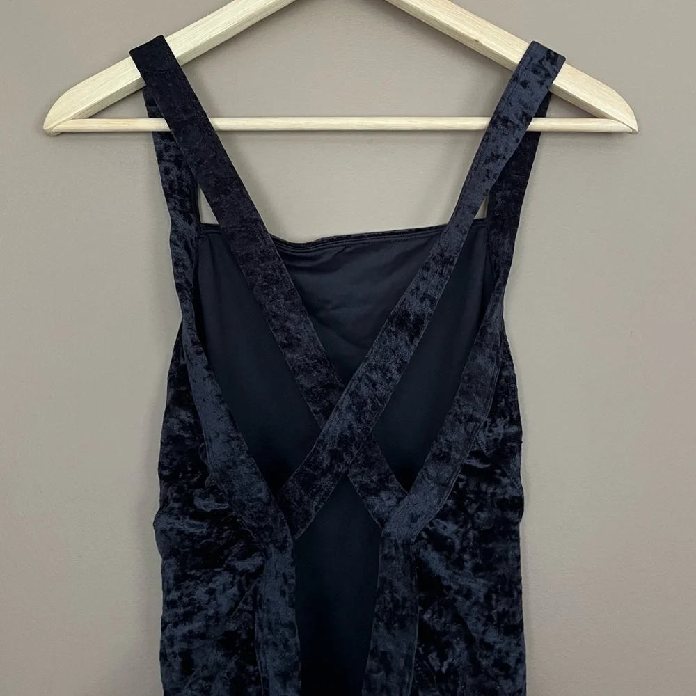 {Sweaty Betty} Retreat Velvet One Piece Swimsuit in Black - Womens Medium - NWT